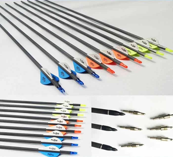 Archery 6.2mm Full Carbon Fiber Shafts /carbon Fiber Arrow For Hunting