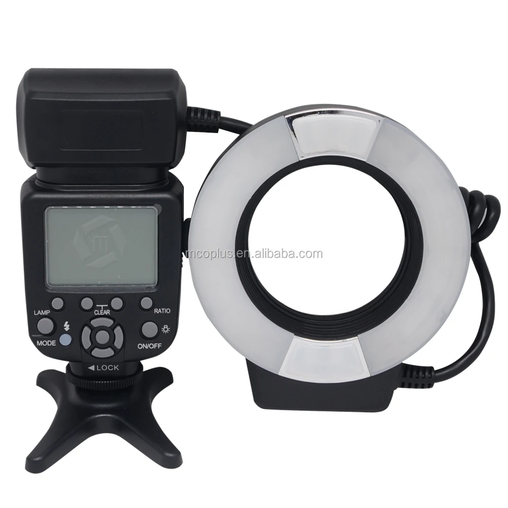 Mcoplus 14EXT-C 5500K Macro Ring TTL Flash Light for Canon E-TTL with LED AF Assist Lamp 7 Metal Adapter Rings