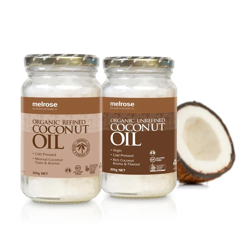 coconut oil label.