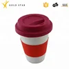 Ceramic Colorful Drinking Water Tea Cup With Rubber Cover