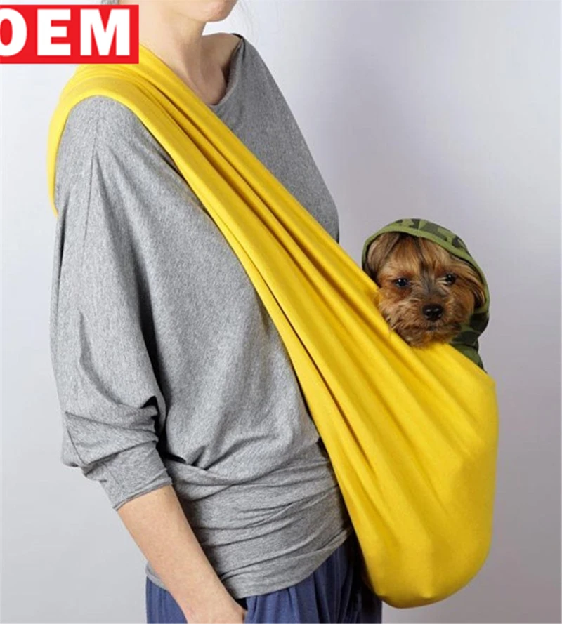 Oem Soft Pouch Tote Pet Sling Carrier With Adjustable Strap For Small