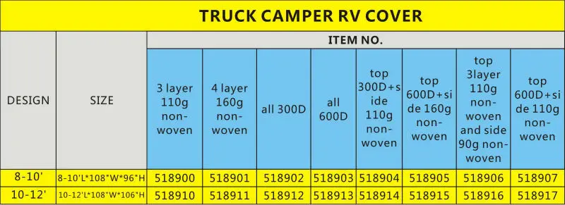 slide truck camper cover  