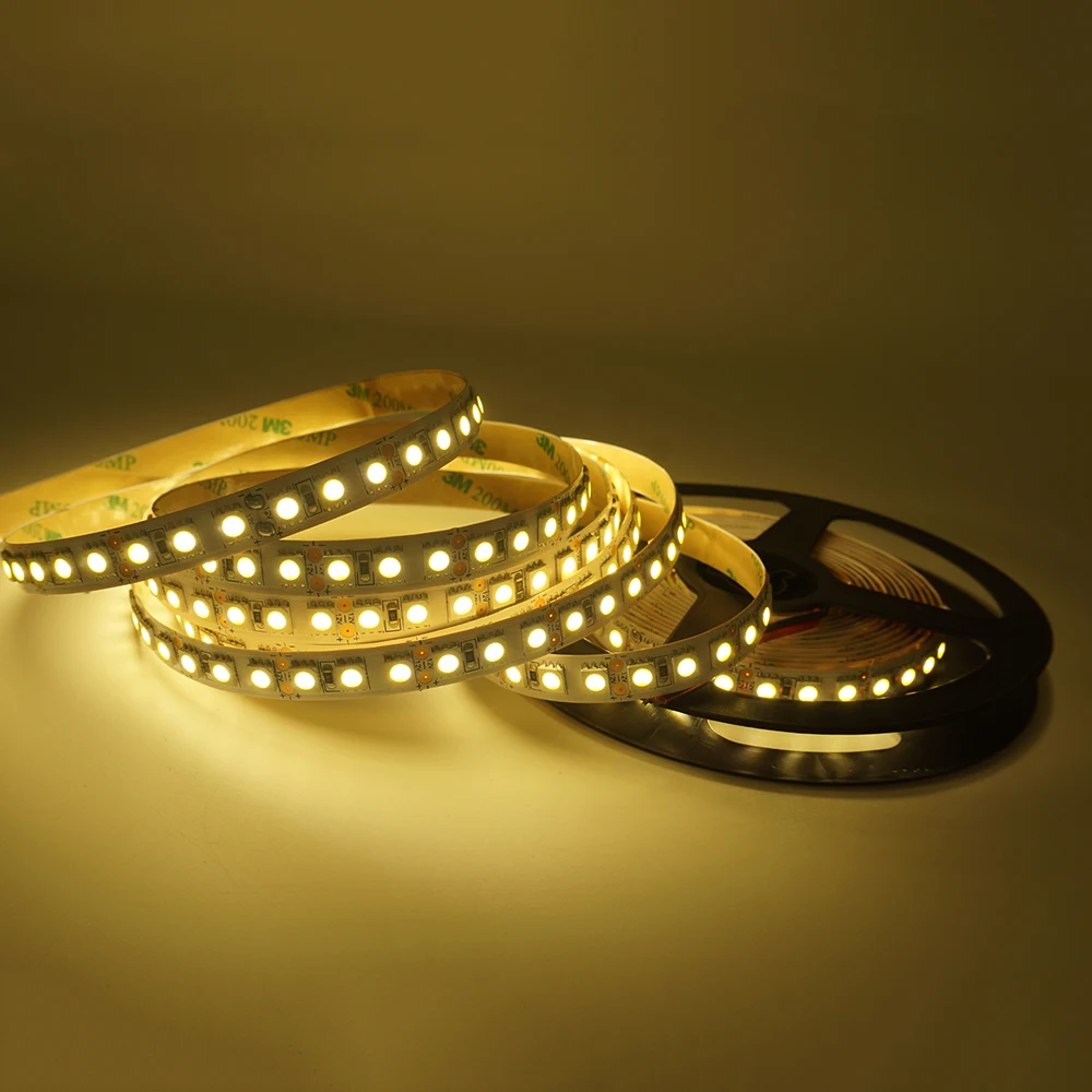 暖白色 dc12v 5050 柔性 led 灯条 120 led/m 5 m ip20 led灯