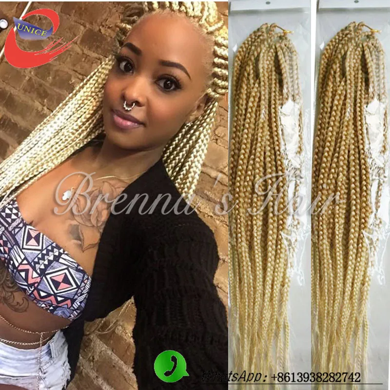 Blonde Crochet Box Braids Creatys For 18inch Box Braids Crochet Hair Blonde Curly Synthetic