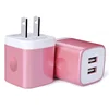 2018 Dual USB Ports 2.1A SAA UL EU Plug Charging Power Mobile Phone Adapter for iPad iPhone X/6/7/8/5S/4S USB Wall Charger