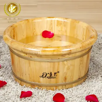 wooden foot soaking tub