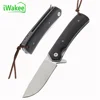 Custom Liner Lock System Folding Wooden Knife for Hunting Camping and Collection