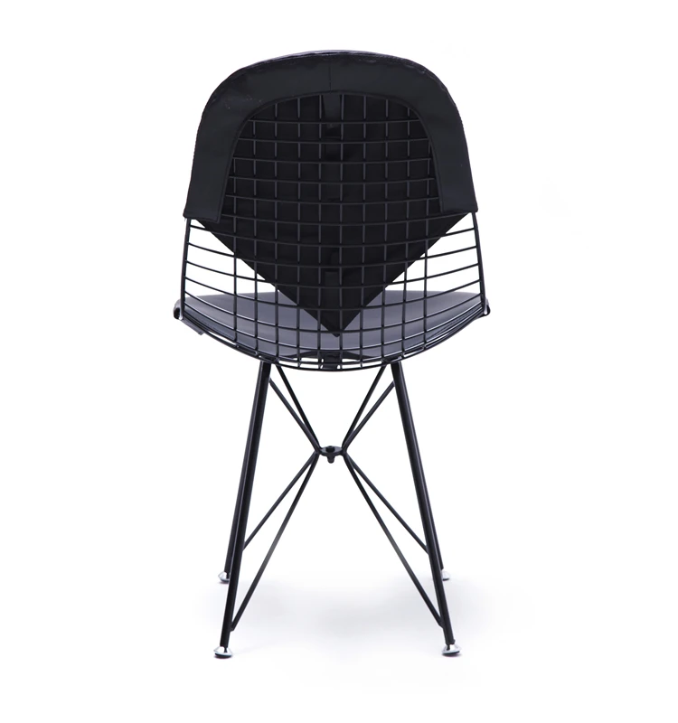 Wire Tower Steel Chair With Cushion For Dining Room,Metal Dining Chair