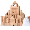 Wooden Building Blocks Sets 80 Pcs Blocks for Toddlers Educational Preschool Learning Toys