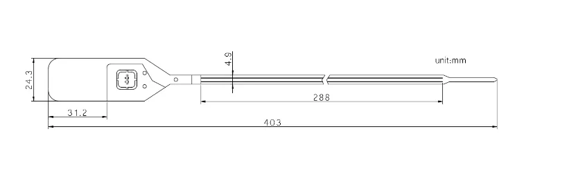 MA - PS 6007 tamper evident airline security packing luggage economic container shipping security plastic seal