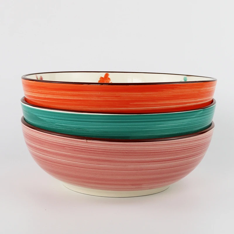 Kitchen Accessories Cheap Handmade Custom Printed Large Ceramic Chinese