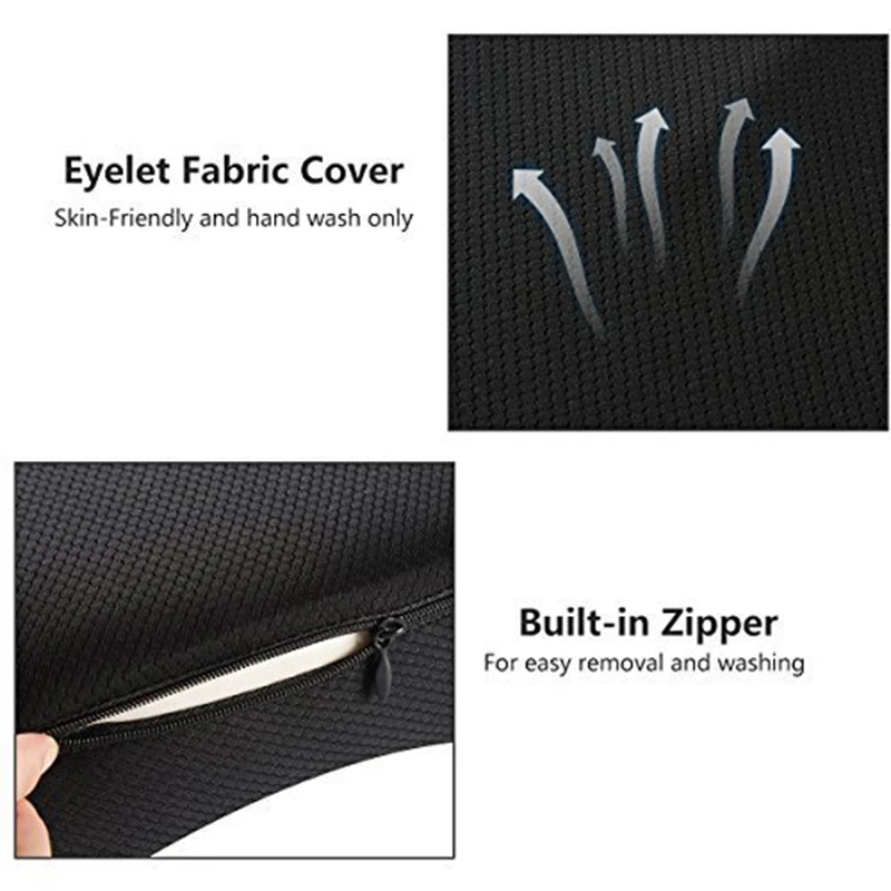 Memory Foam Lumbar Back Support Bus Driver Seat Cushion With Message