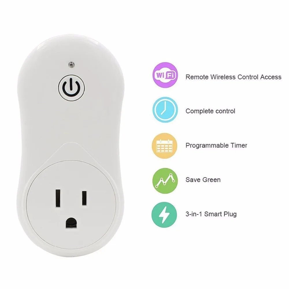 Chicoyo Intelligent Power Socket Strip 4 Usb Ports 4 Us Outlets Wifi