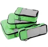 Compact Packing Cubes For Travel - Set of 4 Compression Packaging Cube Bags