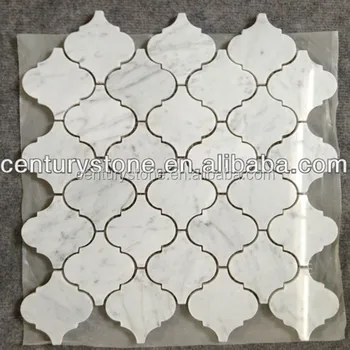 Lantern Polished Honed Carrara White Arabesque Marble Tiles Lantern Polished Honed Carrara White Arabesque Marble Tiles
