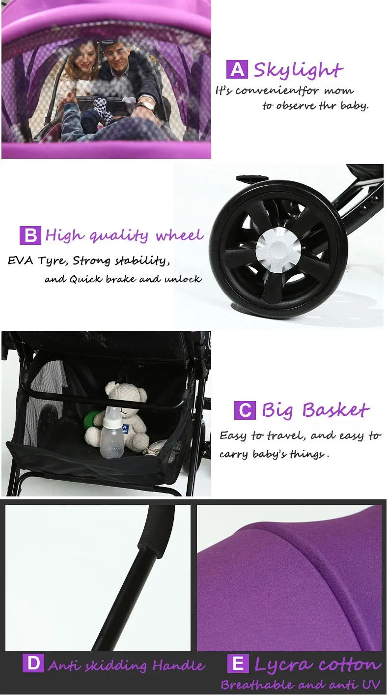 Reversible Baby Stroller with Car Seat