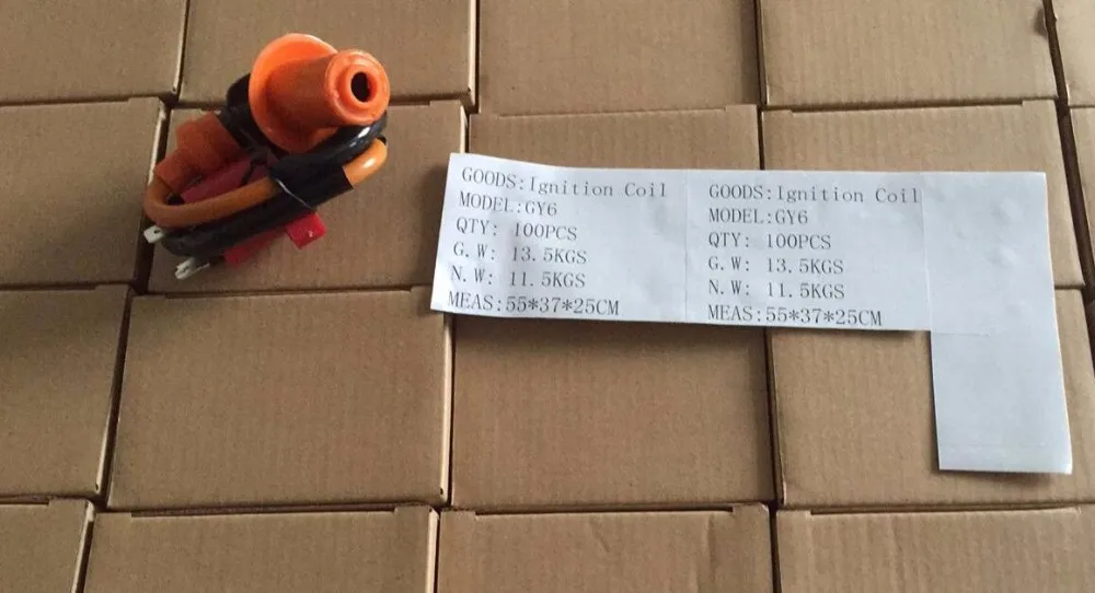 red gy6 50 gy6 125 gy6 150 ignition coil with orange wire
