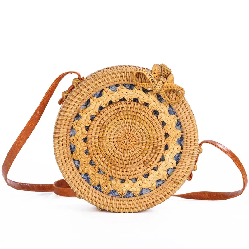 Popular Products 2019 Shoulder Round Women Beach Bag Rattan Bag Straw.jpg