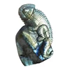 Natural stone carving lizard labradorite lizard sculpture ornament for decoration