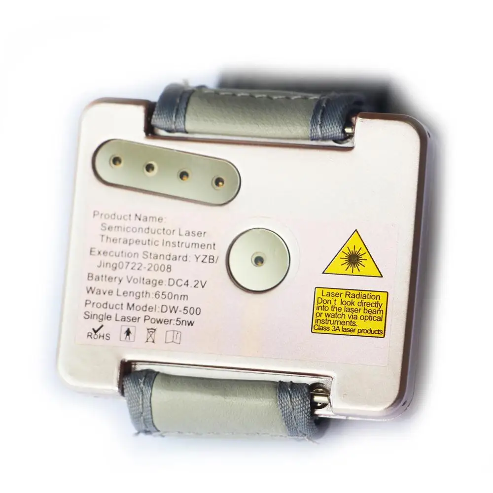 China new painless no drug no side effect physical wrist watch 6 lasers lllt 650nm laser treatment apparatus