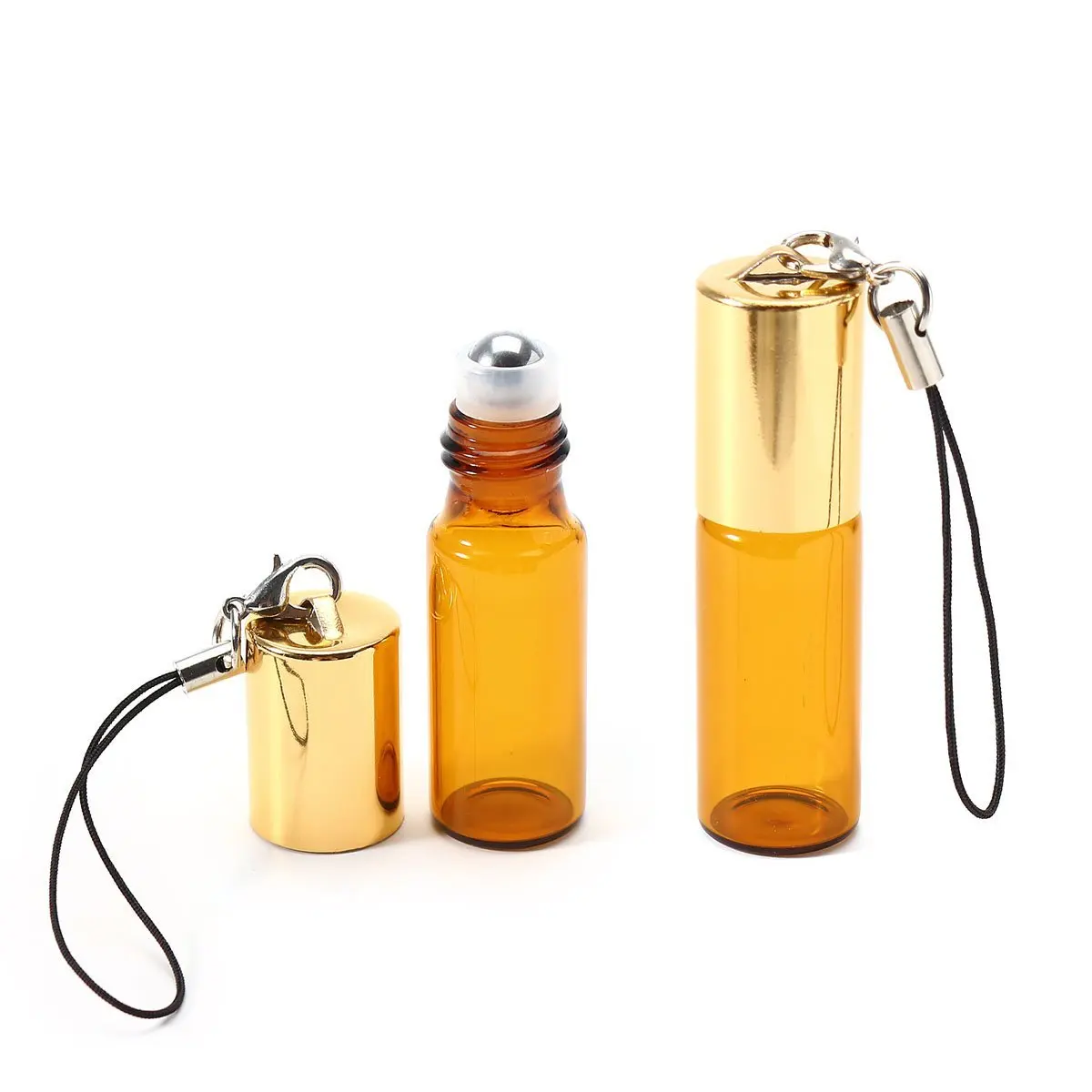 5//8 Dram with Orafice Reducers 1 Dozen Amber Glass Vials