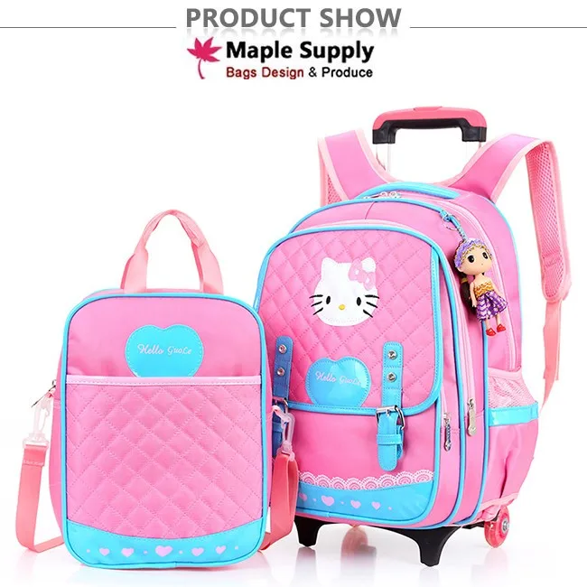Customized Girls Removable School Bag Trolley Backpack Kids Wheel School Bags Buy Wheel School
