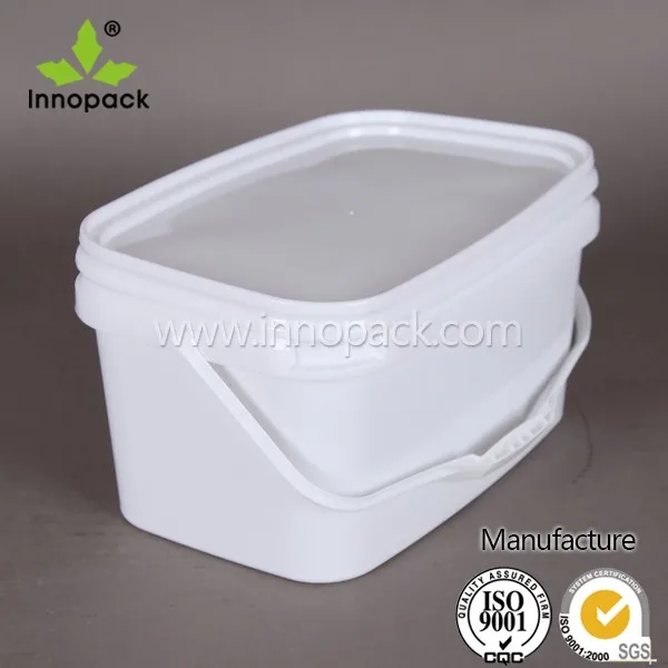 9 Liter Square Water Container Buckets Rectangular Food Grade For Sale