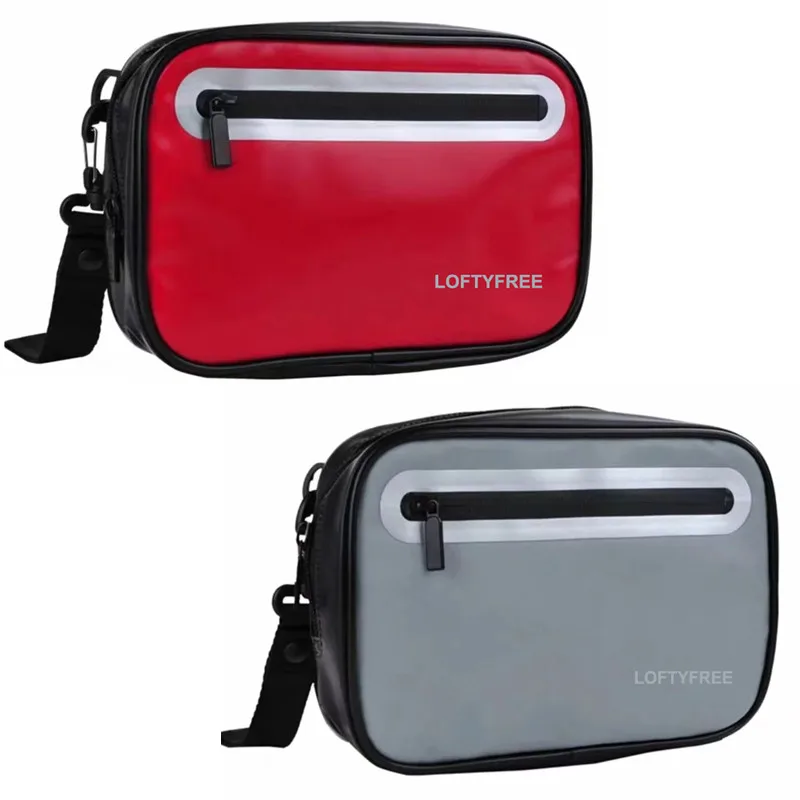 Golf Pouch Leather Accessories Ball Bag Red Grey Custom Golf Valuables