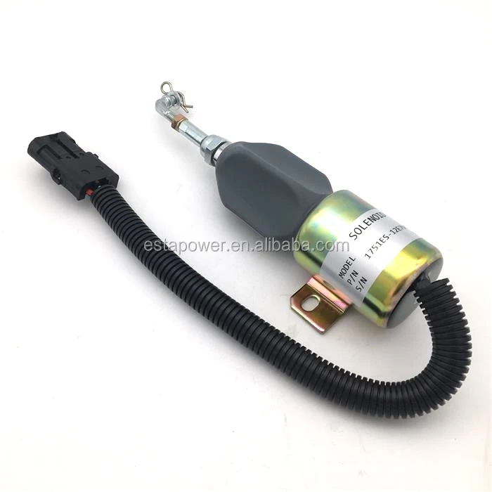 Diesel Engine Fuel Stop Solenoid 3415441 24V 1751ES12E7UC3B1S1 12V