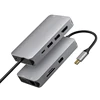 Premium 10 in 1 USB C Hub with HDMI VGA RJ45 TF SD Audio USB3.0 USB-C female charging port