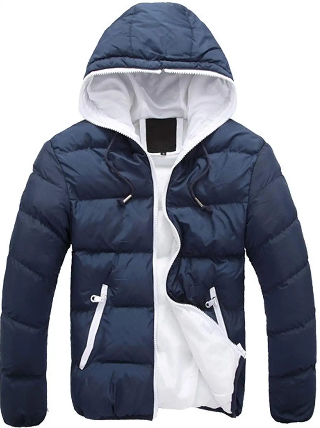 Yayu Mens Winter Lightweight Thicken Coat Puffer Jacket Outwear with Hood