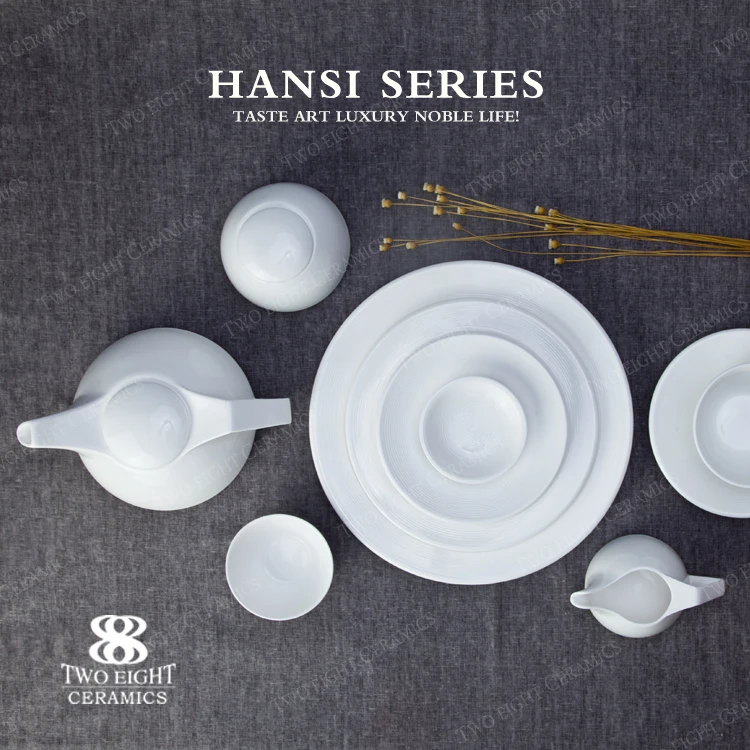 hotel and restaurant supplier porcelain plates set kitchenware serving charger plates wholesale dinner plates for wedding