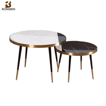 Living Room Marble Top Modern Table Furniture Set Brass ...