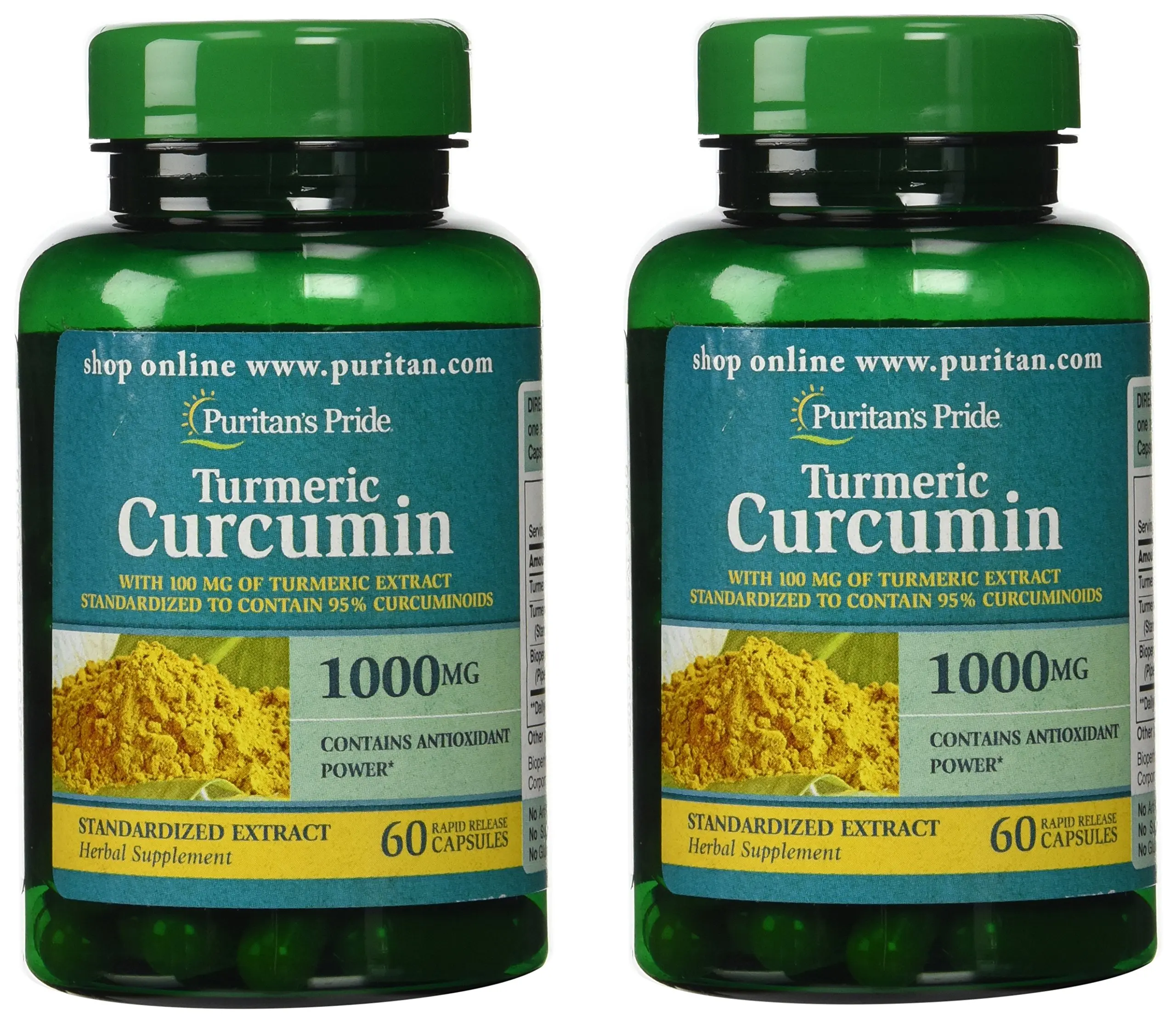 Puritan's Pride 2 Pack of Turmeric Curcumin 1000 mg Puritan's Pri...