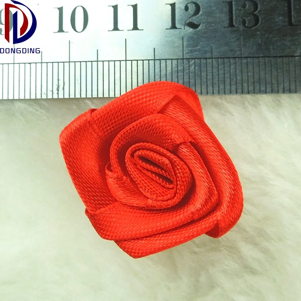 Wholesale Custom Various Color Rose Trim Handmade Satin Ribbon Flower ...