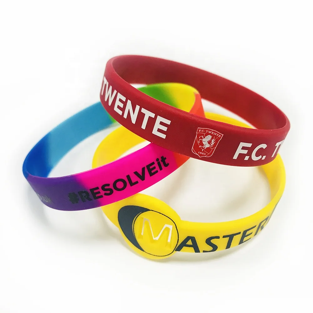 Customized Printed Logo Silicone Wristband Promotional Gift Wristband