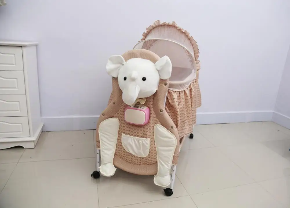 baby crib plush elephant