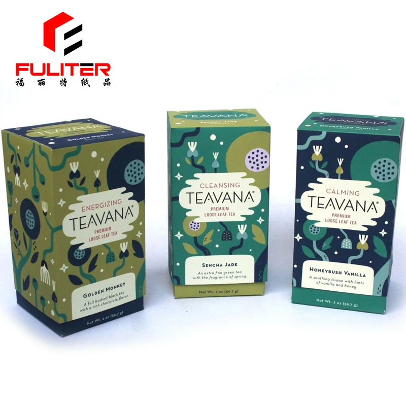 Fancy Design Custom Paper Herbal Tea Packaging Box For