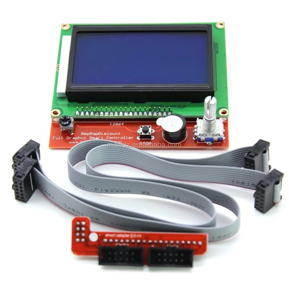 LCD 12864 Adjustable Display Modul Kontroller Für Ramps 1.4 Reprap 3D Drucker T 