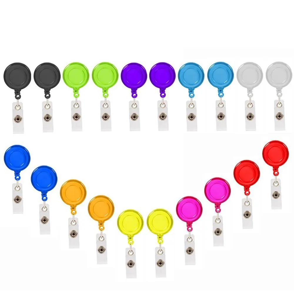 Buy Badge Reel Retractable Badge Reel With Metal Belt Clip 20 Pack