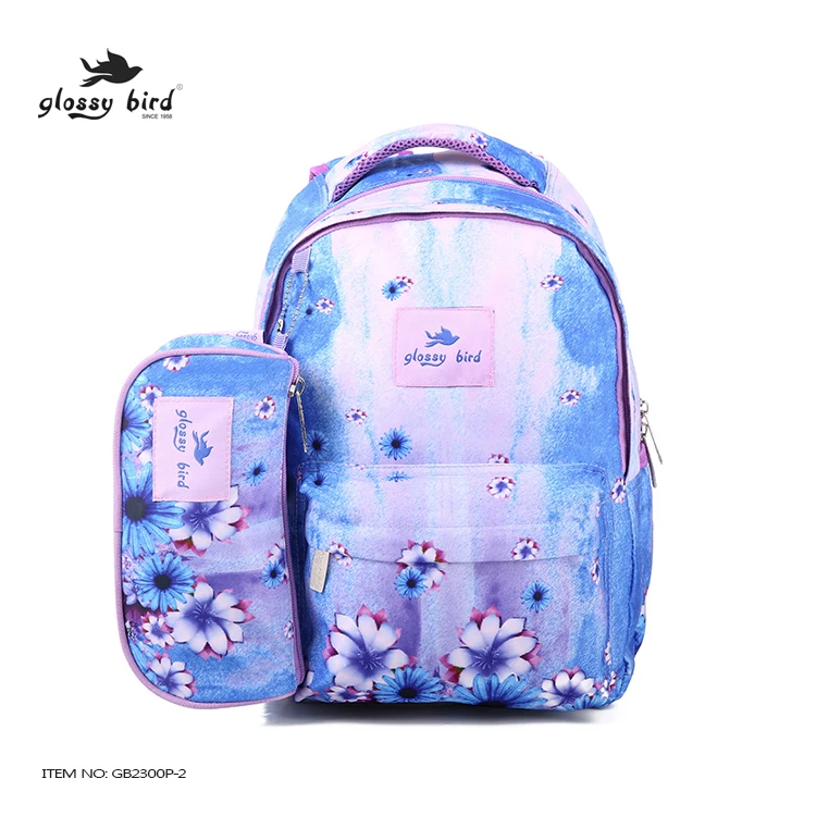 glossy bird school bags