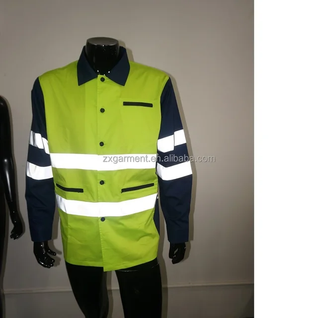 Reflector jacket hi vis clothing reflective tape work shirts