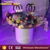 romantic event design glass top crystal pendant wedding cake tables