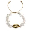 Zooying fashion white Crystal beads shell jewelry bracelet