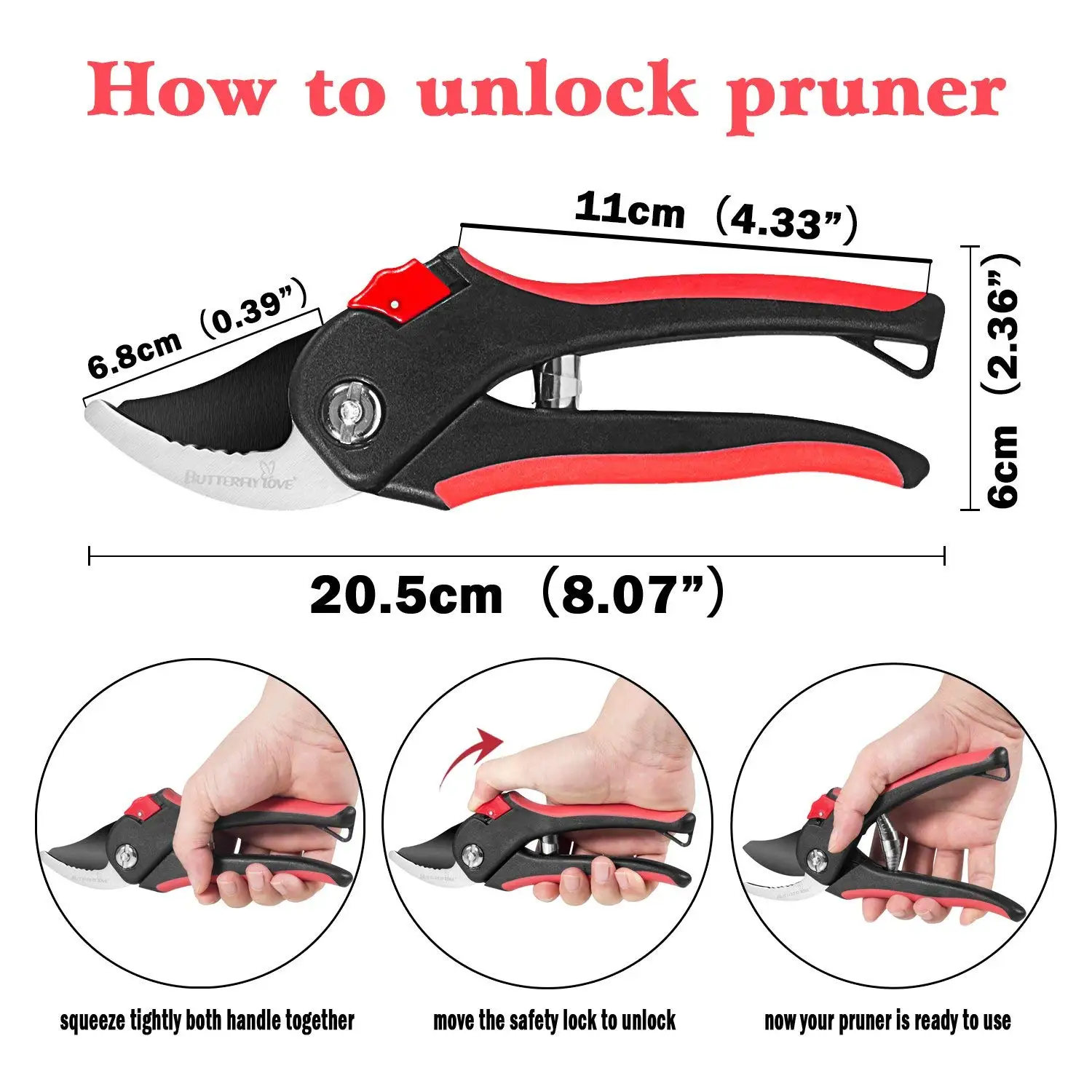 8" Professional Bypass Hand Pruners Buy Hand Metal Cutting Shears