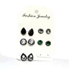 cheap fashionable design ear earring black diamond stud