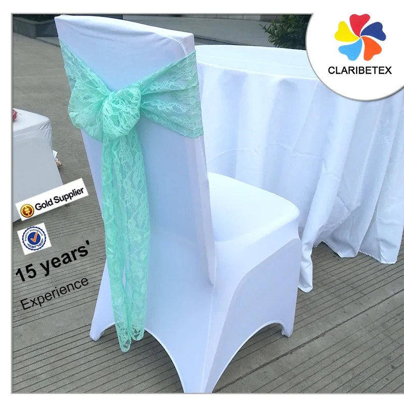 white lace chair sashes