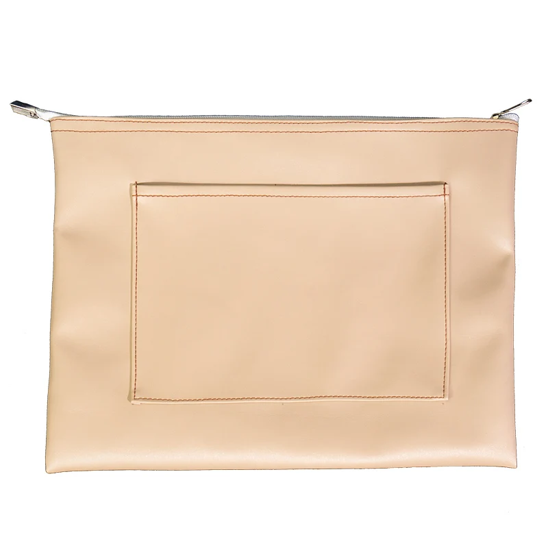 Free shipping stock sample support factory fast produce pu file zipper bag computer storage zipper pu bag