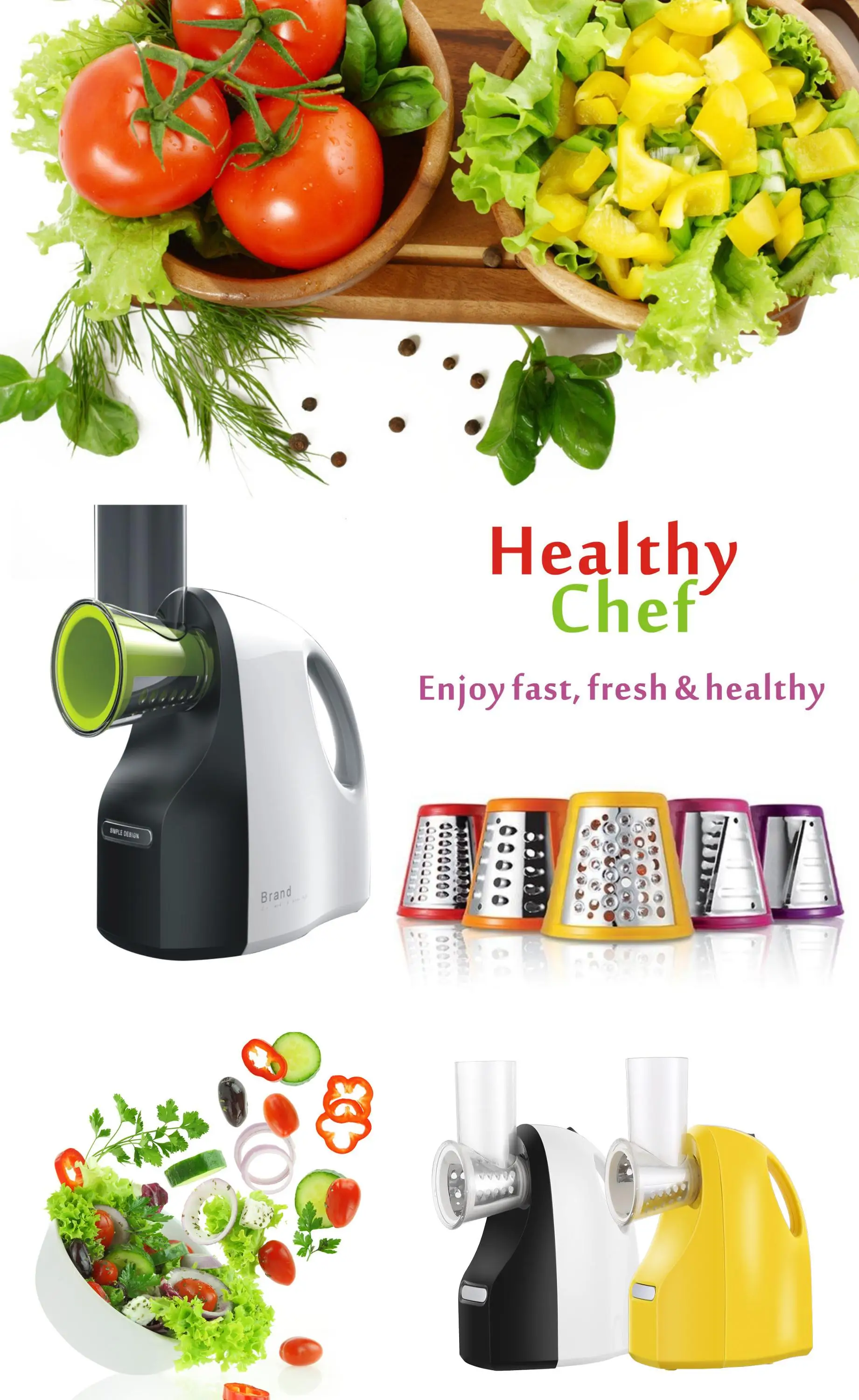 2 In 1 Kitchen Food Processor Electric Salad Maker Buy Chopped Salad Maker,Electric Salad