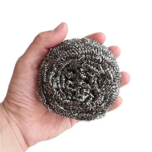 Lot of 2 Extra Large Stainless Steel Kitchen Metal Sponge Pot Pan Scrubber 50g